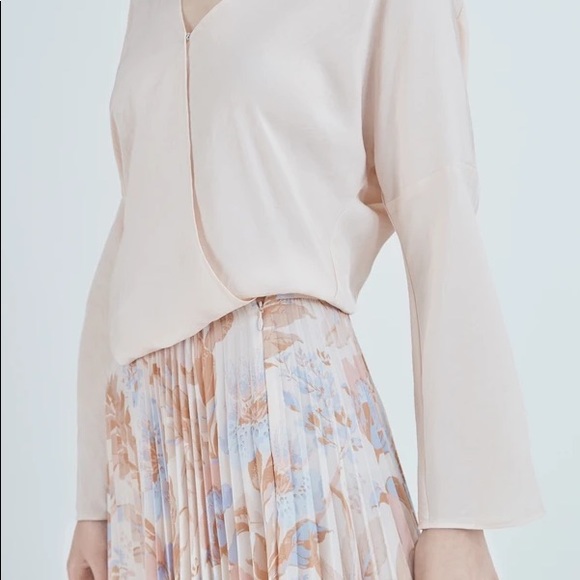 Vince Marine garden pleated midi skirt size 4 - Picture 10 of 12